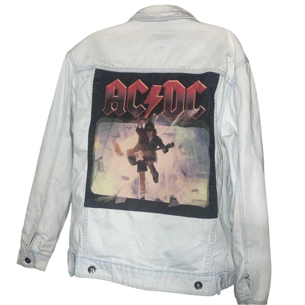 AC/DC Light Blue Denim Jean Jacket (Size Small)